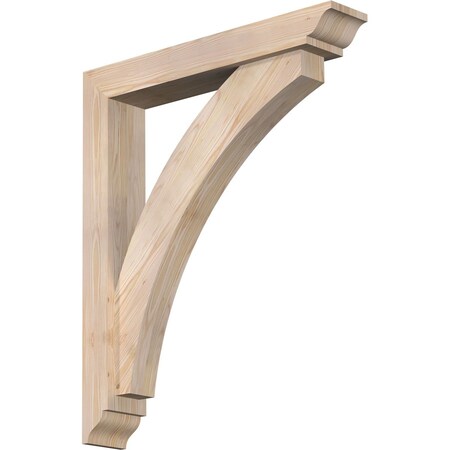 Ekena Millwork Thorton Traditional Smooth Bracket w/ Offset Brace, Douglas Fir, 5 1/2"W x 32"D x 38"H BKT0604X32X38THR01SDF